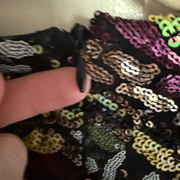 Zara Multi Color Sequin Mini Dress Size Small - Picture 4 of 9